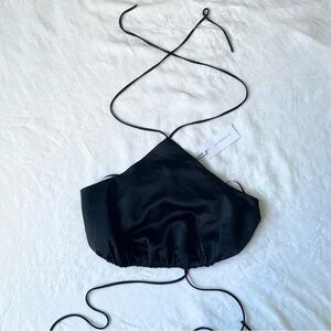 Dynamite Black Ruched Bandeau Top